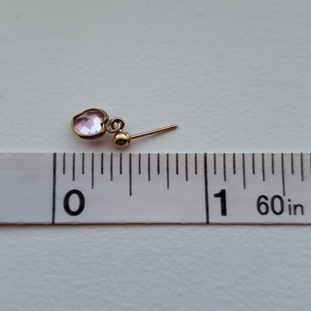 Pink Heart Earrings
